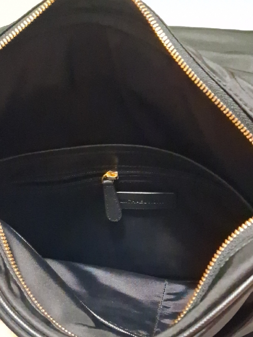 Michael Kors Black Nylon Messenger Bag with Gold Logo - Picture 10 of 13
